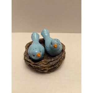 Home Interiors Wisteria Collection Bluebird Salt and Pepper Shakers with Nest